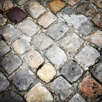 Cobblestone pavement Foto stock