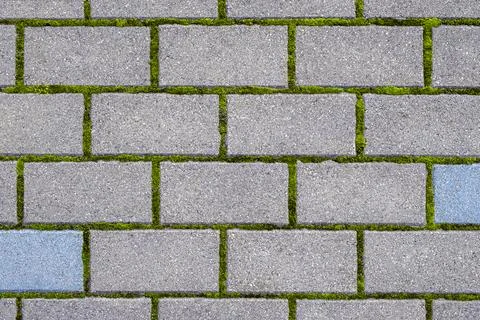 Cobblestone pavement Stone tile floor paving. Stock Photos