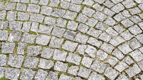 Cobblestone pavement texture background. Cobblestone pavement background. Stock Photos