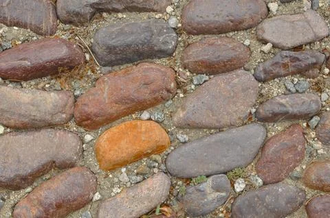 Cobblestone road background Foto stock