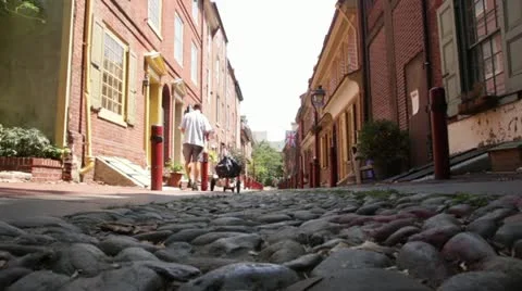 Cobblestone Road Stock Footage 11941111
