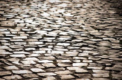 Cobblestone road Stock Photos