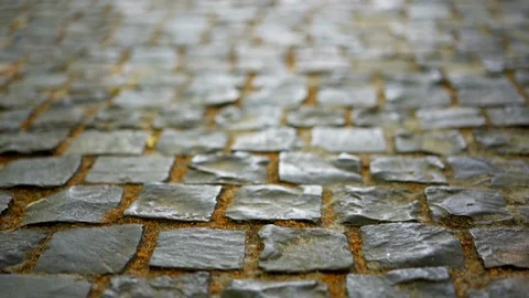 Cobblestone road sidewalk texture pattern Stock Footage 126726286