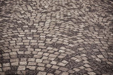 Cobblestone road texture Stock Photos