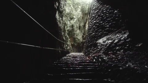 Cobblestone Stairway 스톡 동영상 129773307