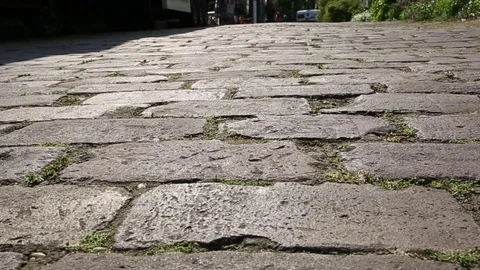 Cobblestone street Stock Footage 80114018