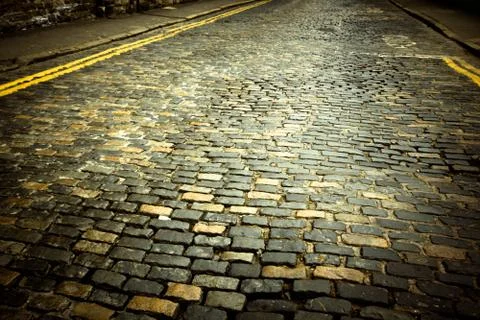 Cobblestone street Stock Photos