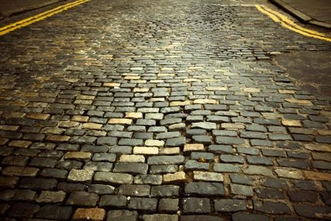 Cobblestone street Stock Photos