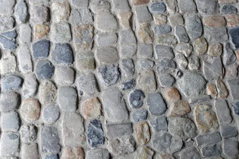 Cobblestone street surface texture Stock Photos