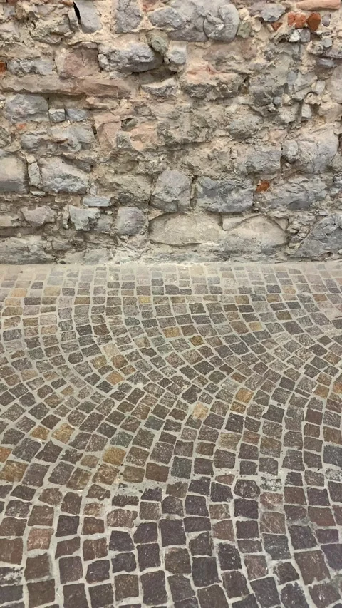 Cobblestone street texture Stock Footage 328188821