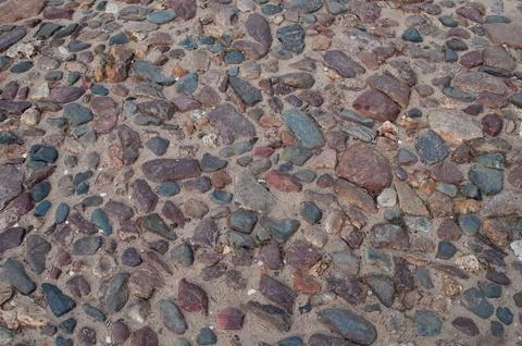 Cobblestone surface background Stock Photos