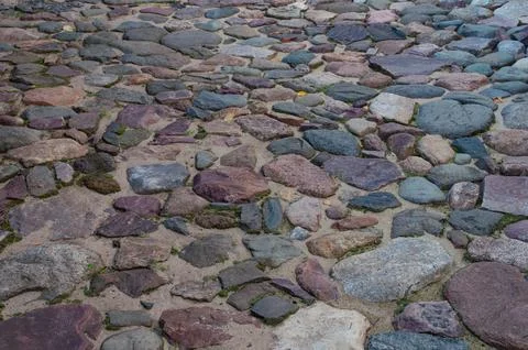 Cobblestone surface texture 写真素材