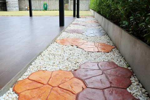 Cobblestone walk way. Foto stock