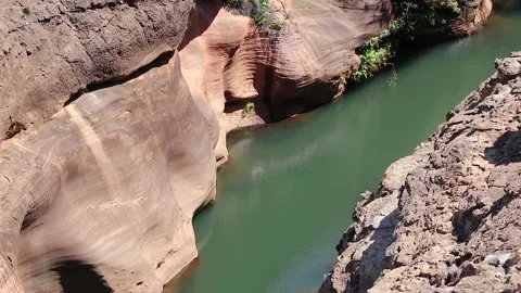 Cobbold Gorge high angle locked off view into gorge 4 Stock Footage 147833300