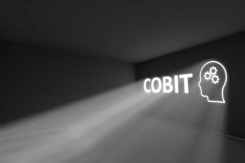 COBIT rays volume light concept 3d illustration Stock Illustration