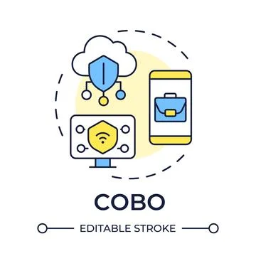 COBO multi color concept icon 스톡 일러스트