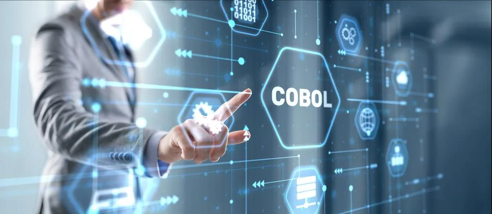Cobol. Common Business Oriented Language. Computer programming language designed Stock Photos