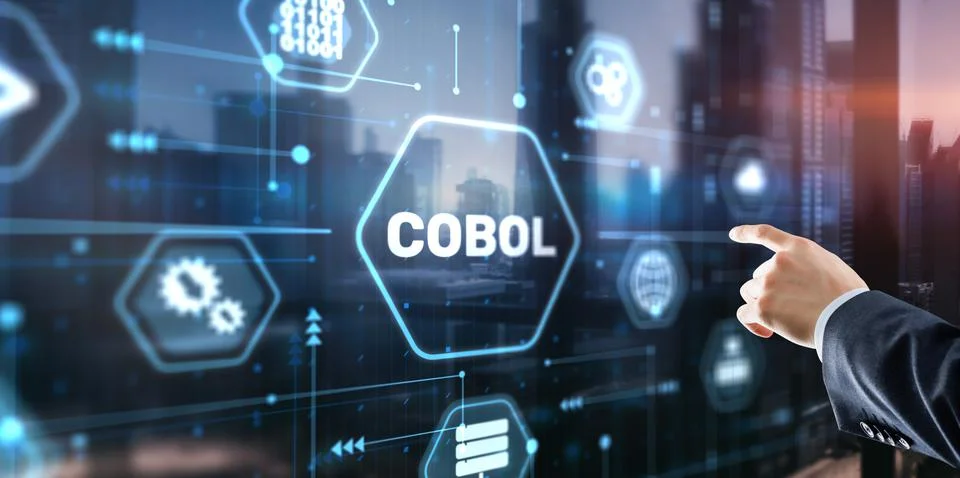 Cobol. Common Business Oriented Language. Computer programming language designed Stock Photos