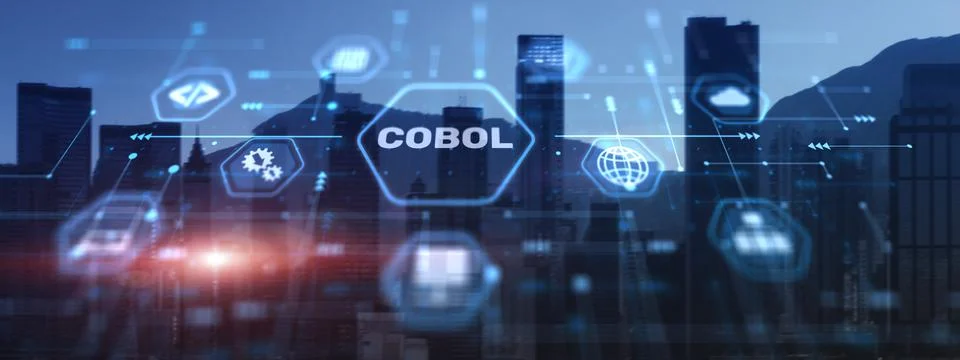 Cobol. Common Business Oriented Language. Computer programming language designed Stock Photos