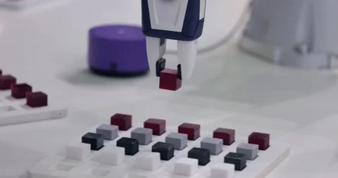 Cobot, or collaborative robot, is a robot intended for direct human robot int Stock Footage 165496262