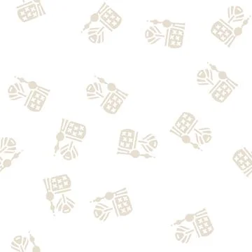 Cobra and flute glyph vector seamless pattern 스톡 일러스트