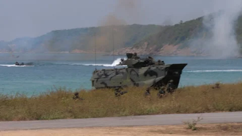 Cobra Gold Amphibious Assault Exercise - Soldiers Ready 動画素材 239603409