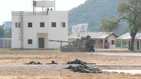 Cobra Gold Amphibious Assault Exercise - Troops and Tank 動画素材 239603679