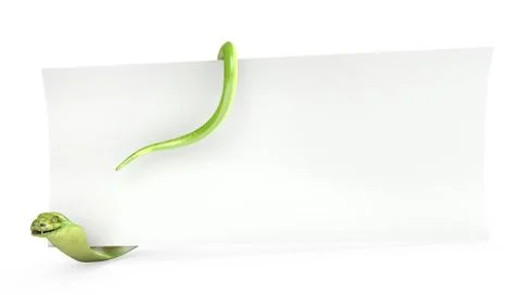 Cobra holds planks paper Stock Illustration