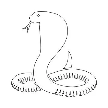 Cobra outline on white 스톡 일러스트