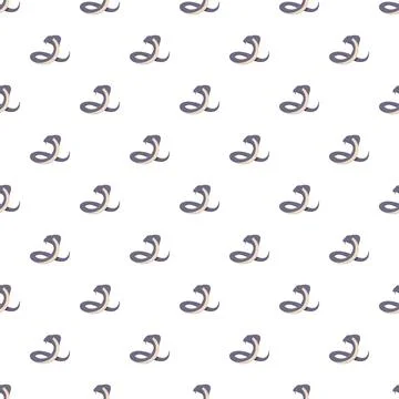Cobra pattern creating seamless repeating reptile background Stock Illustration