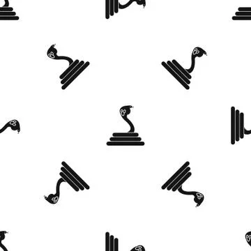 Cobra pattern seamless black イラスト素材