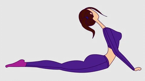 Cobra pose in yoga Stock Footage 148036757