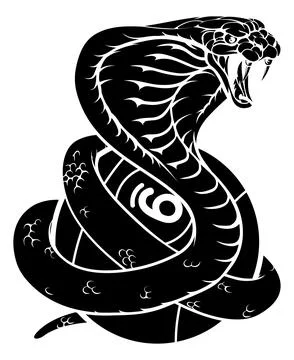 Cobra Snake 9 Ball Nine Ball Pool Cartoon Mascot Stock Illustration