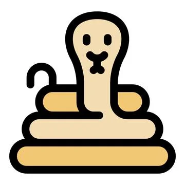 Cobra snake showing fangs while sitting on basket Stock Illustration