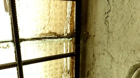 A cobweb in the corner of an old abandoned house. Stock Footage 165540119