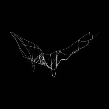 Cobweb frame isolated on dark background, spider web tangled thread border Illustrazione stock