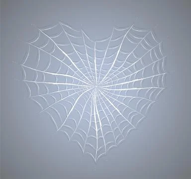 Cobweb heart. Stock Illustration