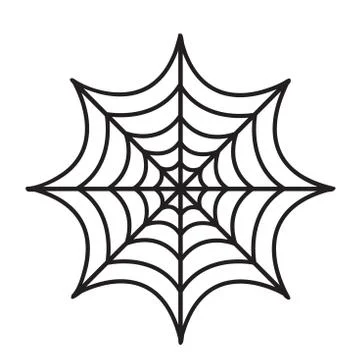 Cobweb icon flat style. Isolated on white background. Vector illustration. Stock Illustration