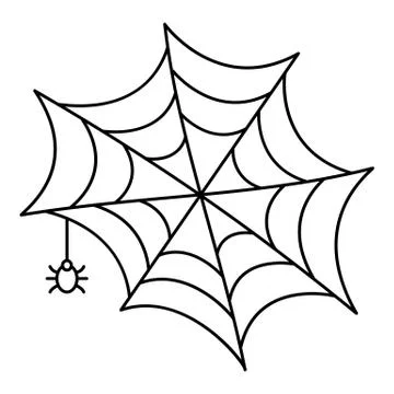 Cobweb icon, outline style 스톡 일러스트