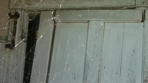 Cobweb at Old Farmhouse Video stock 12576395