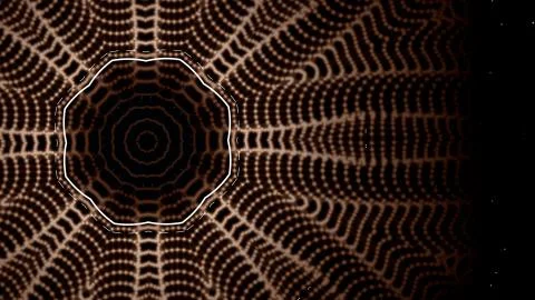 Cobweb or spider web in white, brown and black geometric style. Illustrazione stock