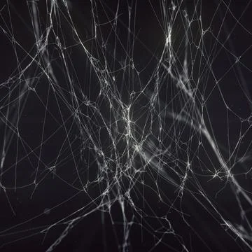 Cobweb or spider wed isolated on dark background abstract 3d render illustration イラスト素材