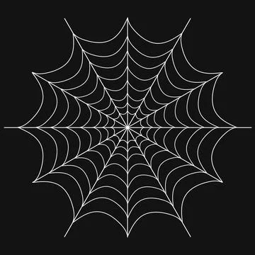 Cobweb, realistic web icon isolated on white background. Vector illustration. Illustrazione stock