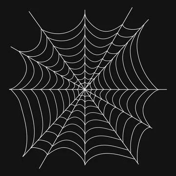 Cobweb, realistic web icon isolated on white background. Vector illustration. Illustrazione stock