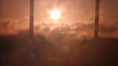 Cobweb &amp; Spider, sunset 動画素材 38697650