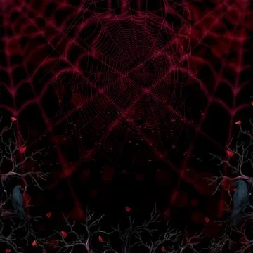 Cobwebs and crows Stock-Illustration