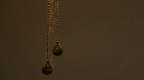 Cobwebs on ceiling fan chain, 4K Stock Footage 59105973