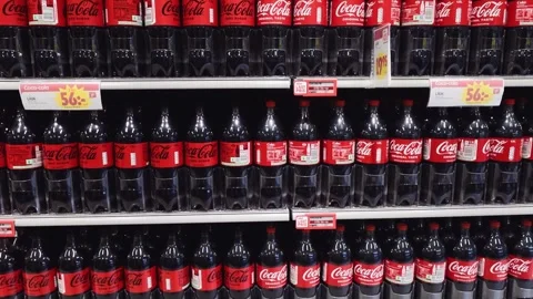 Coca Cola bottles Stock Footage 283183137
