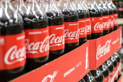 Coca Cola bottles Stock Photos