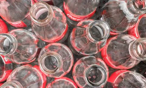 Coca cola bottles Stock Photos
